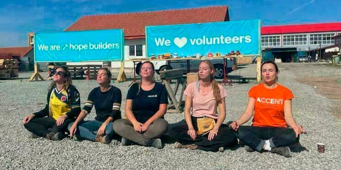 Onze collega's ter plaatse.